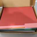 SUNEE File Folders Letter Size 10 Assorted Colors, 100 Pack Folders for Documents 1/3-Cut Tabs, Colored File Folders Office Home School for Documents Files Paper