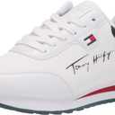 Tommy Hilfiger Women's Laces Sneaker (9, White/White/Navy)