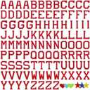 Jongdari Iron on Letters, 110 Pcs Alphabet Patches, Decorate Repair Letter Patches for Clothing Shirts Jackets Hats Jeans Shoes Bags (110pcs, Red)