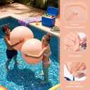 Tradder 2 Pcs Peach Giant Inflatable Beach Ball 28 Inch Jumbo Pastel Pool Balls Extra Large Blow up Pool Toy for Adults Summer Outdoor Games Water Beach Party Favor Decorations
