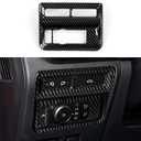 Youtaiche Car Headlight Switch Sticker ABS Carbon Fiber Cover Interior Trim Decal for Ford F150 2021 2022 2023 2024 Accessories