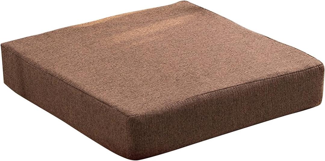 Outdoor Cushions for Patio Furniture, 16 X 16 X 2 Inch Non-Slip High Density Memory Sponge Patio Seat Cushions Replacement,Soft Outdoor Chair Pads,Seat Cushion for Couch Sofa Garden Office Home (Brown)