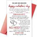 3 x Poem Love Card for Husband, Romantic Husband Valentines Day Card, Sweet Valentines Card for Husband from Wife