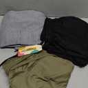 3 Pack Girls Wide Leg Sweatpants Kids Cargo Baggy Pants Drawstring Casual Athletic Joggers for Teens 5-14 Years (Large, Army Green, Light Gray, Black)