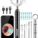 Ear Wax Removal Tool Camera, Ear Cleaner with Camera, 1296P HD Ear Scope, 6 LED Lights and 12 Ear Picks, Earwax Removal with Otoscope, Jet Black