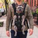 AAKRANA Dog Backpack Carrier for Small Dogs, Size M, Reinforced Bottom, 16.1"L x 11.8"W x 3.0"H