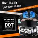OUMURS Adult ATV Dirt Bike Helmet with Goggles Gloves & Mask Quick Release Buckle Adjustable Sun Visor Motorcycle Adult Helmet Off-Road Motocross Downhill Moped MX for Unisex-Adult, Large