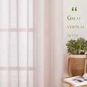 NICETOWN Linen Blend Semi Sheer Curtains 63" L for Nursery, Decorative Grommet Flax Texture Semitransparent Casual Window Treatment Privacy Protect for Flat/Apartment, 52" W, 2 PCs, Dusty Blush