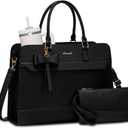LOVEVOOK Laptop Tote Bag for Women,Leather Work Bag, Waterproof Business Teacher Bag,Large Computer Handbag Purse Briefcase,Office Gifts for Women