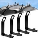 Load Stops for T-Slot Cross Bars 4-Pack, Stainless Steel Replacement with Secure Locking Clamps - Compatible with Roof Racks for Kayak, Canoe, Ladder, Ski, Surfboard, Paddleboard, Snowboard, Black
