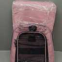 Henkelion Pet Carrier for Small Medium Cats Dogs Puppies up to 15 Lbs, TSA Airline Approved, Soft Sided, Collapsible Travel - Pink (17.0"L x 11.0"W x 11.0"H)