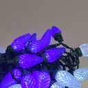 2 Pack C9 LED Christmas String Lights - Each 82ft 100 LED Outdoor String Lights with Timer and 8 Lighting Modes, Plug in Extendable Roofline Lights String for Outside Yard Christmas Holiday Decor (Blue and White)