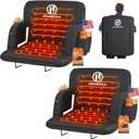 HOPERAN 21in Heated Stadium Seats for Bleachers, Dual Control, 2 PCS, Black