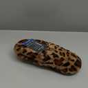 Snug Leaves Women's Fuzzy Scuff Slippers Soft Comfy Memory Foam Non-slip Indoor House Shoes (Cheetah Pink, Size 9-10)