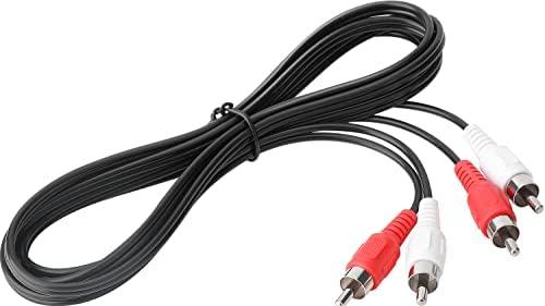 PASOW RCA Cables, 2RCA Male to 2RCA Male Stereo Audio Subwoofer Cable Dual Shielded RCA Cord for Home Theater, HDTV, Amplifier, Hi-Fi Systems, Speakers (6 Feet) and Vacuum Charger for Homeika H318, for Proscenic P12 P13 Pro 25.9V Li-ion Battery Cordl