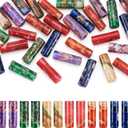 30Pcs Column Tube Beads for Jewelry Making, Colorful Column Imperial Jasper Gemstone Beads, Cylinder Loose Bead Healing Crystal Energy Stone Bead 12-13mm for DIY Bracelet Necklace Making