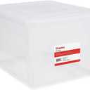 STAPLES Hanging File Folder Box, Storage Bin Organizer, Snap Lid, Letter & Legal Size Documents, Clear, 4 PAck