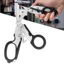 Elegital Emergency Response Shears, Stainless Steel Foldable Scissors Pliers, Outdoor Camping Rescue Scissors Tools (Black)