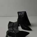 Adrizzlein Women Knee High Boots Pointed Toe Side Zipper Chunky Spool Heel Boot
8
