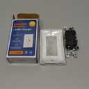 Amico 6.0A USB Outlet, 3-Port 30W Wall Outlets with 2 Type C & 1 Type A, 15 Amp Receptacle Plug, Tamper Resistant Receptacle, Wall Plate Included, ETL Listed, White, 1 Pack