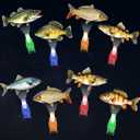 36Pcs Gone Fishing LED Finger Lights Fishing Party Favors Glow in the Dark Light Up Finger Lights Go Fish Themed Toys Bulk for Kids Birthday Party Goodie Bag Stuffer Birthday Gifts Classroom Prize
