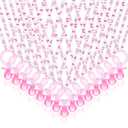 CHENGU 100 Pcs Baby Shower Favors Pacifiers Necklace, Acrylic Pacifiers Necklaces Bulk Favors for Gender Reveal Party Baby Shower Party Decorations Table Scatter(Pink and White)