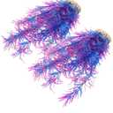 4 Pack Purple Blue Fish Tank Decorations