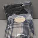 MaiRve Queen Size Comforter Set Navy Blue, Classic Plaid Farmhouse 7 Pieces Bedding Set, All Season Lightweight Bed in a Bag with Sheets, Pillowcases & Shams