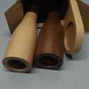 Solid Beech Wood Salt & Pepper Grinder 5PC Set, 9.25inch Manual Mills with Tray & Wooden Spoons, Adjustable Coarseness Ceramic Core,Refillable Non-Slip Base for Kitchen Countertop Dining Decor