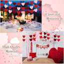 Tatuo 8 Pieces St. Patrick's Day Garland Decor Shamrock Felt Garland Green Red Hearts Banner Hanging String Garlands for Valentines Decor St. Patrick's Day Wedding Birthday Anniversary Party Supplies