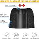 LMS Universal Ear Fins, Premium Memory Foam Earbuds Tips, Silicone Eartips - 3 Pairs Each, 2 Cord Clips