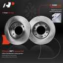 A-Premium 11.74 in (298.20 mm) Front Vented Disc Brake Rotors + Ceramic Pads Kit Compatible with Select Kia & Hyundai Models - Sedona 2006-2012/2014, Entourage 2007-2009, 6-PC Set