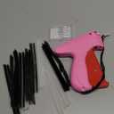 Stitch Gun for Clothes - Handheld Stitch Gun Quick Clothing Fixer - Tagging Gun - Includes 6 Needle, 1000 Black Fasteners & 1000 White Fasteners (Pink-red)