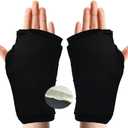 Wrist Wrap Cold & Heat Therapy Gloves, Ice Pack Mittens | Microwavable & Freezable, Arthritis & Injury Relief, Carpal Tunnel (Black, 2 Pack)