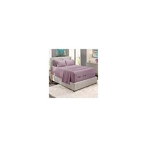 Hearth & Harbor Extra Deep Pocket Queen Sheets Sets - Fits Mattress 18-24 Inches Deep - Extra Deep Pockets - 6 Piece Queen Size Sheets - Dusty Purple
