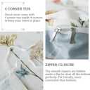 Zusbest Vintage Printed Duvet Cover Set Queen Size 100% Cotton Floral Bedding Wildflower Botanical Pattern Comforter Cover Brown Beige Reversible Bed Cover Crisp Soft All Season 3Pcs, Queen (Meadow Whispers)