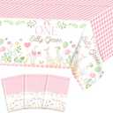 Avezano 3 pcs One Silly Goose Birthday Decorations Girl First Birthday Tablecloth 108 x 54 Disposable Plastic Pink One Silly Goose Bday Party Table Covers