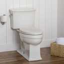 Bemis Alesio II Slow Close Toilet Seat, Easy Clean Hinges and Adjustable Perfect Fit Wood Seat, Made in USA, Elongated, White