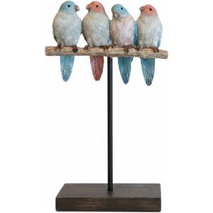 Comfy Hour 10" Bird Statues Home Decor, Rustic Sparrows Gathering on Branch Tabletop Ornament, Farmhouse Bird Decor for Shelf & Desktop, Artisan Crafted Resin Figurine, 1 Unit