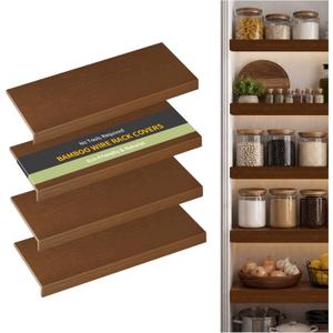Wire Shelf Covers,40" W x 16" D,4pcs,Walnut