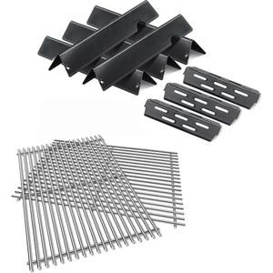 66095 Cooking Grids With 66795 Flavorizer Bars Heat Deflector For Weber Genesis 2 Grill Parts,for Weber Genesis ii 300 Series,Replacement For Weber Genesis ii E-310 E-315 E-325 E-330 E-335 S-310