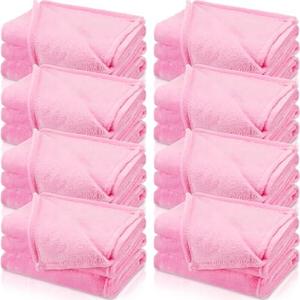 SmoothNovelty 5 Pcs Fleece Sleepover Blankets for Girls Soft Fuzzy Wedding Guest Throw Blanket Bulk Warm Flannel for Spa Slumber Movie Night Wedding(Pink)