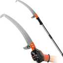 Walensee Pole Saws for Tree Trimming 14 FT Lightweight Manual Stainless Steel Extension High Pole Pruning Pole Saw with Blade for Trimmer Branches Pole Cutter Pole Pruner at Forestry Yard Garden Patio