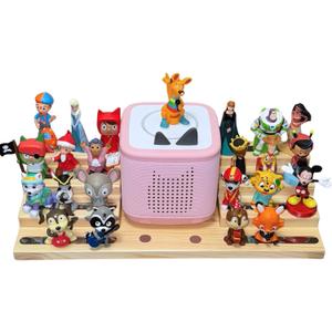 Tonie Shelf for toniebox1 and toniebox2, 4 Tiered Magnetic Display Shelf,Tonie Figure Holder Tonies Stand for Kids Room (4-Tiered)