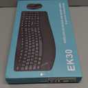 Wireless Keyboard and Mouse Combo,2.4G Full Size Wave Keys Ergonomic Keyboard with Wrist Rest for Natural Typing, 3 DPI Adjustable Ergonomic Silent Mouse for Computer/Laptop/Windows/Mac (Black)