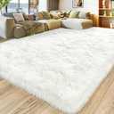 Large 9x12 Area Rugs for Living Room, Ultra Soft Shag Living Room Rug Thick Fluffy Rug for Bedroom, Plush Fuzzy Carpet for Girls Boys Kids Room Non Slip Dorm for Home Decor Aesthetic, Cream White