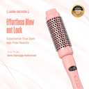 Upgraded Thermal Brush by BeKind Twist Pro - 1.5 Inch Versatile Heated Round, Effortless Curling Hair Styling Tools, Negative Ion Blow Out Hot Round Brush, 20s Fast Heats (Peach)