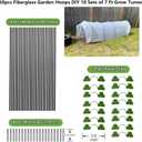 Greenhouse Hoops Grow Tunnel, 10 Sets of 7FT Garden Hoops for Raised Beds, Rust-Proof Fiberglass Frame for Garden Netting, Greenhouse Kit, Plant Shade Cloth, Plant Row Cover, 50 pcs