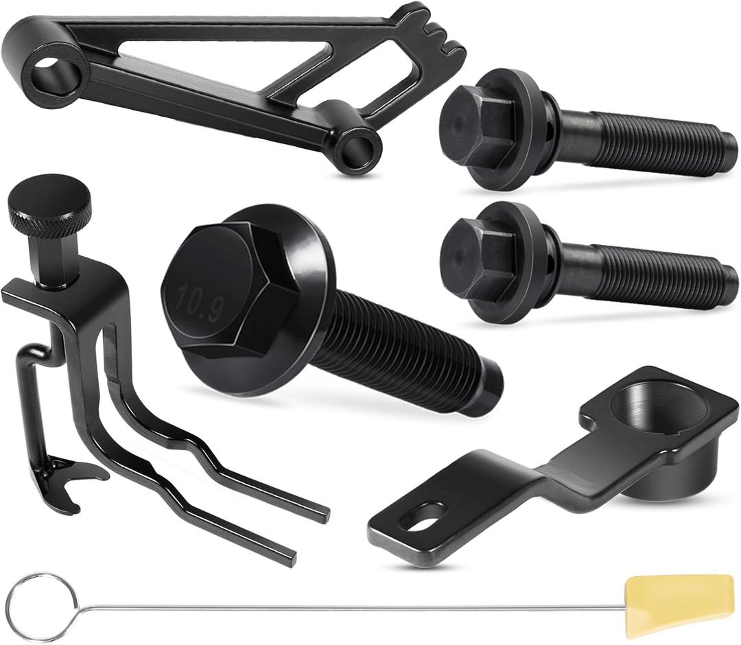 Timing Belt Tools Set for Ford 4.6L, 5.4L & 6.8L 3V Engines, Cam Phaser Holder & Mounting Bolt Tool, Timing Chain Locking Tool, Valve Spring Compressor Tool, Crankshaft Positioning & Pulley Bolt Tool