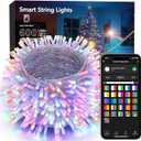 Brizled Smart String Lights, 196ft 600 LED Smart WiFi Color Changing Fairy Lights App Controlled, RGB Christmas Lights Clear Wire Work with Alexa & Google Home for Halloween Indoor Outdoor Tree Decor